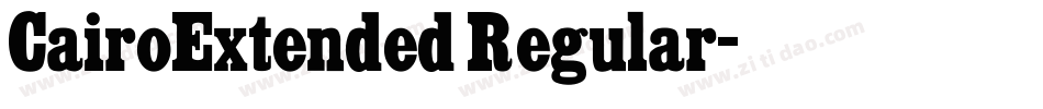 CairoExtended Regular字体转换
